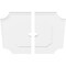 Ekena Millwork Locke Architectural Grade PVC Contemporary Ceiling Medallion, Two Piece, 30"OD x 3"ID x 18"C x 1"P CMP30LE2-03000 - alternate 4